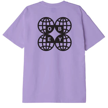 OBEY || AROUND THE WORLD TEE ~￼DIGITAL LAVANDER Obey