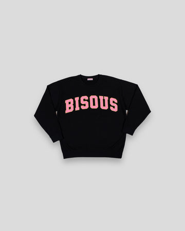 Bisous Skateboard || College Sweat - Women - Black Bisous Skateboards
