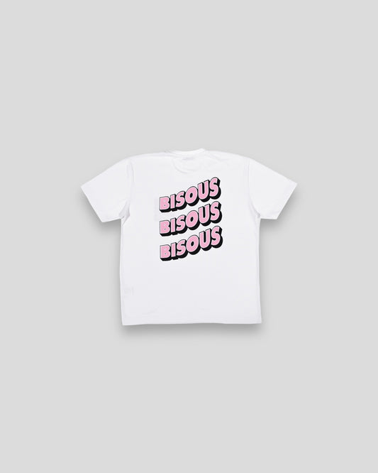 Bisous Skateboards || T-shirt Sonics || White Bisous Skateboards