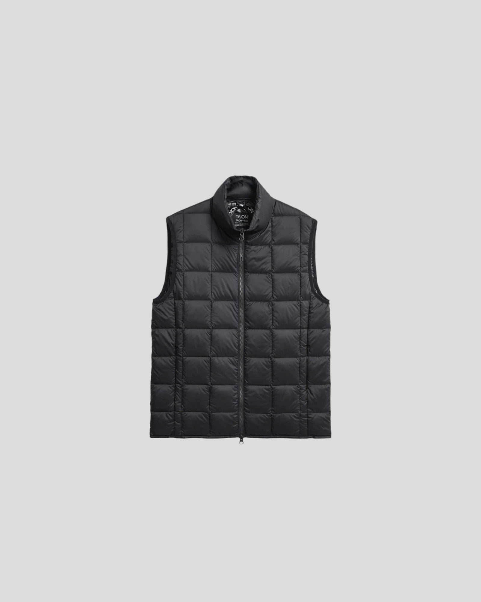 Taion || Hi Neck W-Zip Down || T002WZ -Black Taion