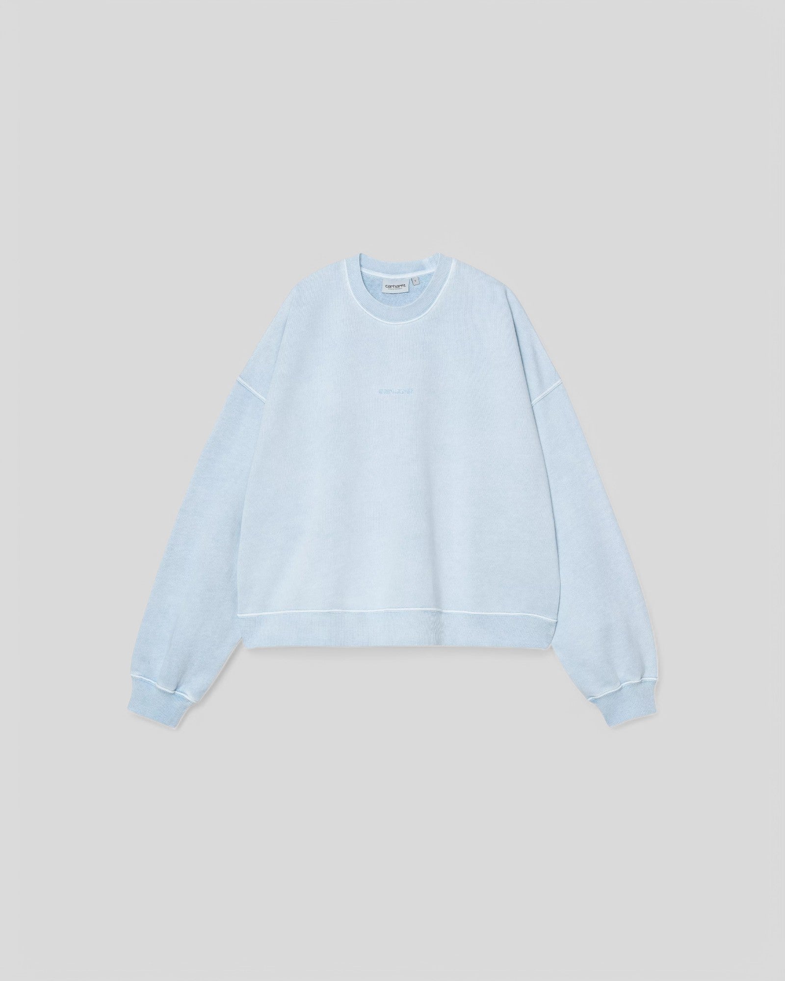 Carhartt || WIP W' Benton Sweat - Air Sky Garment Dyed Carhartt