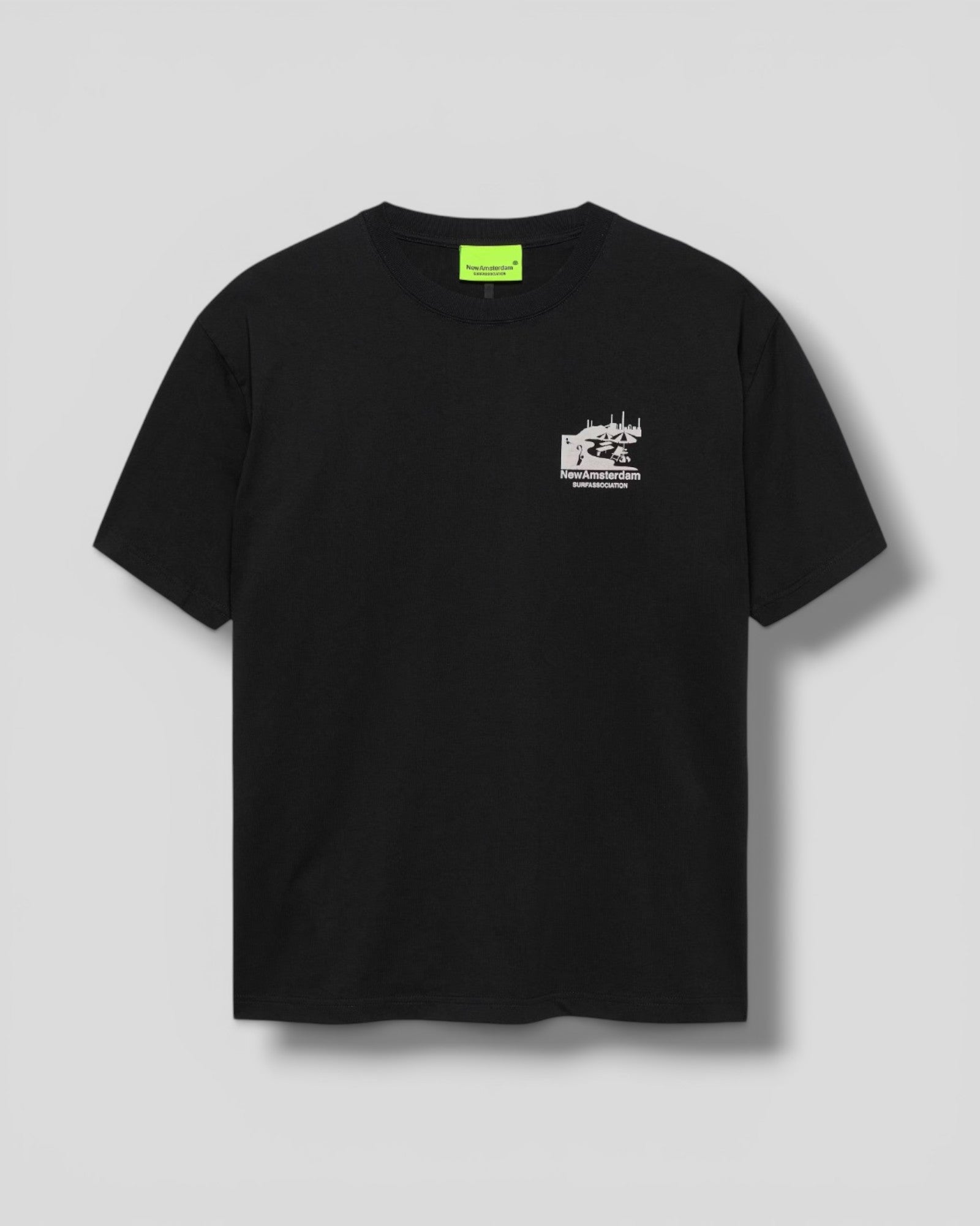 New Amsterdam || Beach Sign Tee - Black -M' New Amsterdam Surf Association