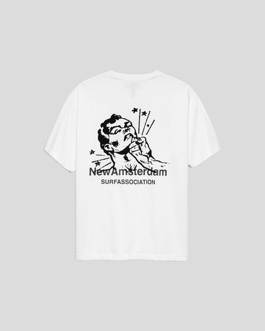 New Amsterdam || Knocked Tee - White - M’ New Amsterdam Surf Association