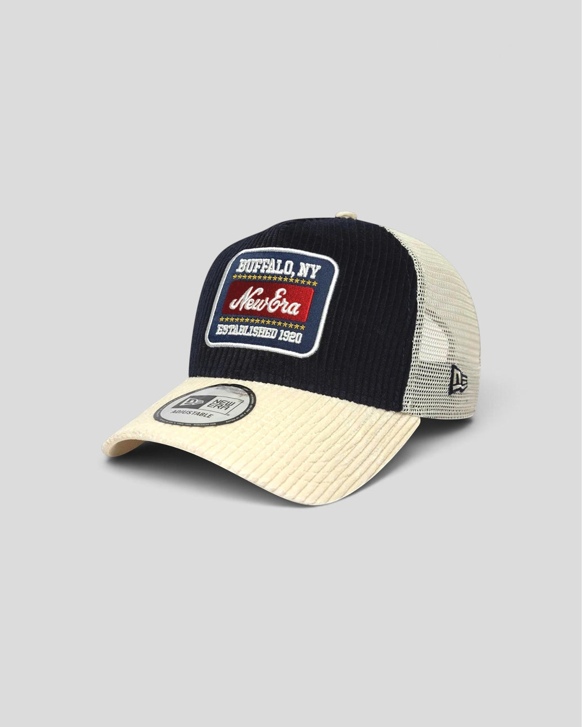 New Era || 9Forty E-Frame Trucker Cord - Navy/Cream - M' New Era