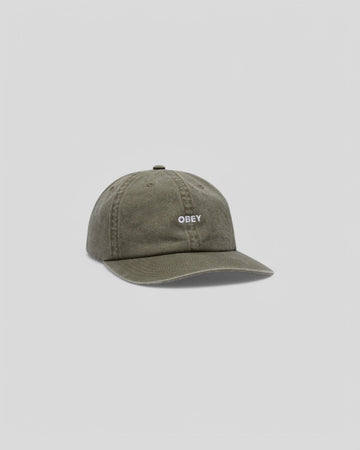 Obey || Pigment Bold 6 Panel Strapback - Pigment Olive - M" Obey