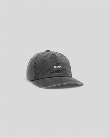 Obey || Pigment Bold 6 Panel Strapback - Pigment Black - M" Obey