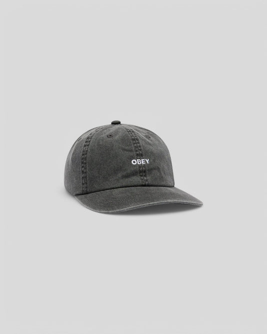 Obey || Pigment Bold 6 Panel Strapback - Pigment Black - M" Obey