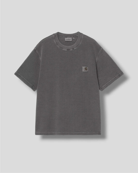 Carhartt || Nelson Waffle T-shirt - Black Garment Dyed - M’ Carhartt