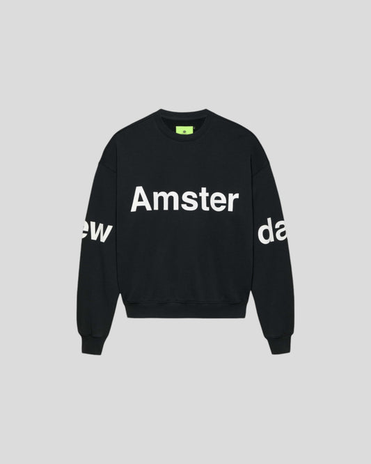 New Amsterdam || Logo Line Sweat - Black New Amsterdam Surf Association