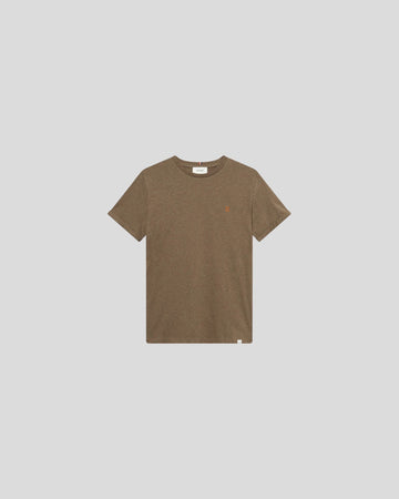 Les Deux || Norregaard T-Shirt - Mountain Grey/ Orange Les Deux