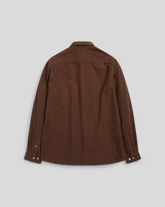 Norse Projects || Anton Organic Flannel - Rust Brown