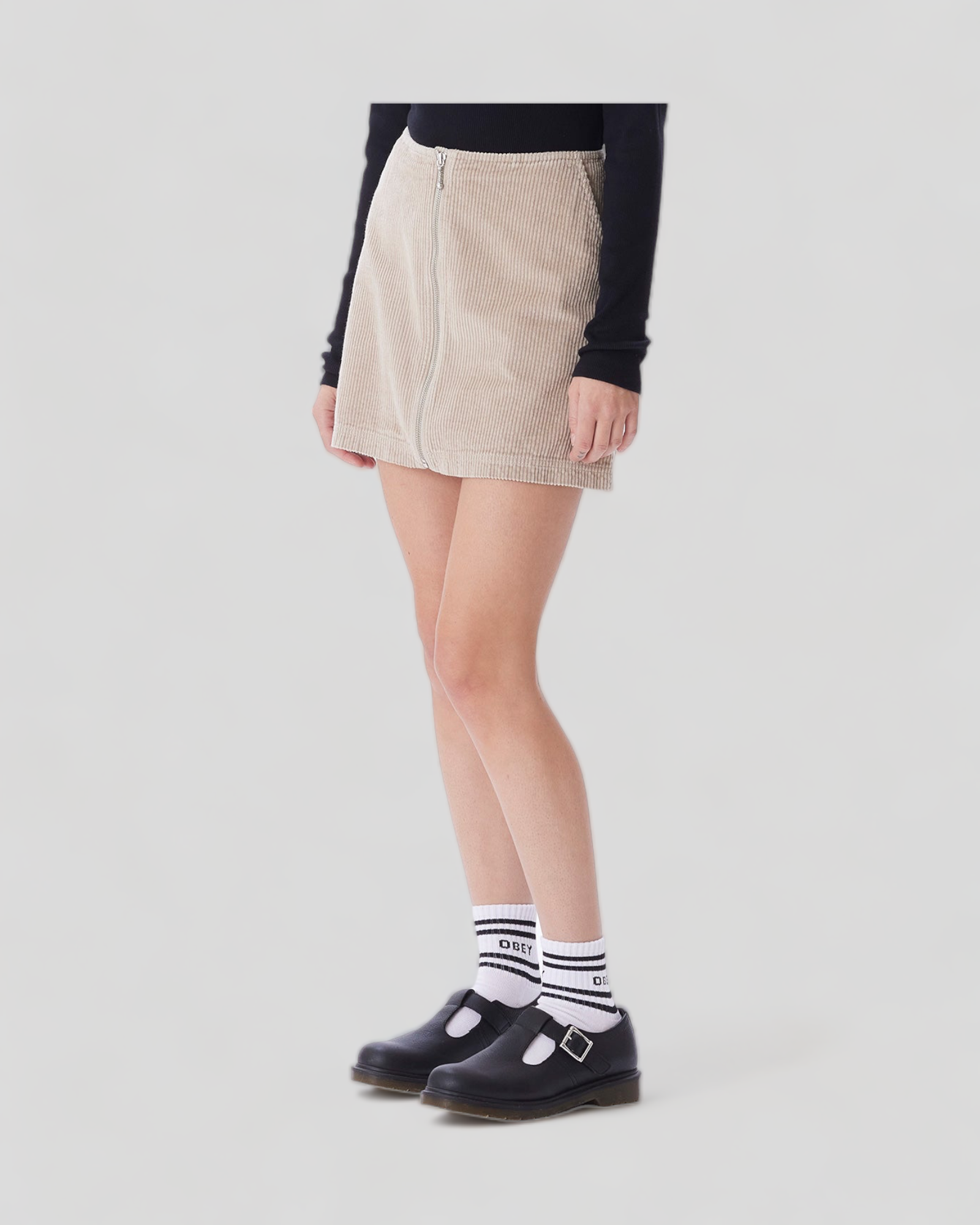 Obey || Greta Skirt - Silver Grey Obey