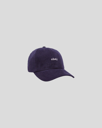 Obey || Corduroy Strap Back Hat - Academy Navy Obey