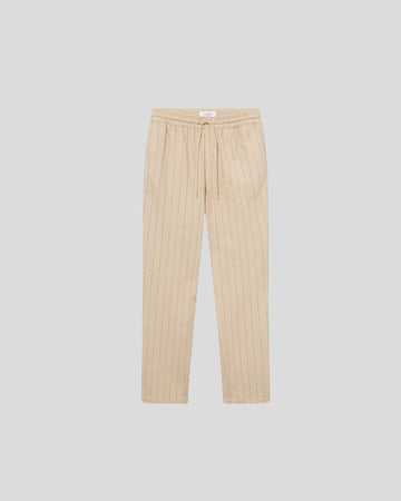 Les Deux || Patrick Linen Pants - Warm Sand/ Black Les Deux