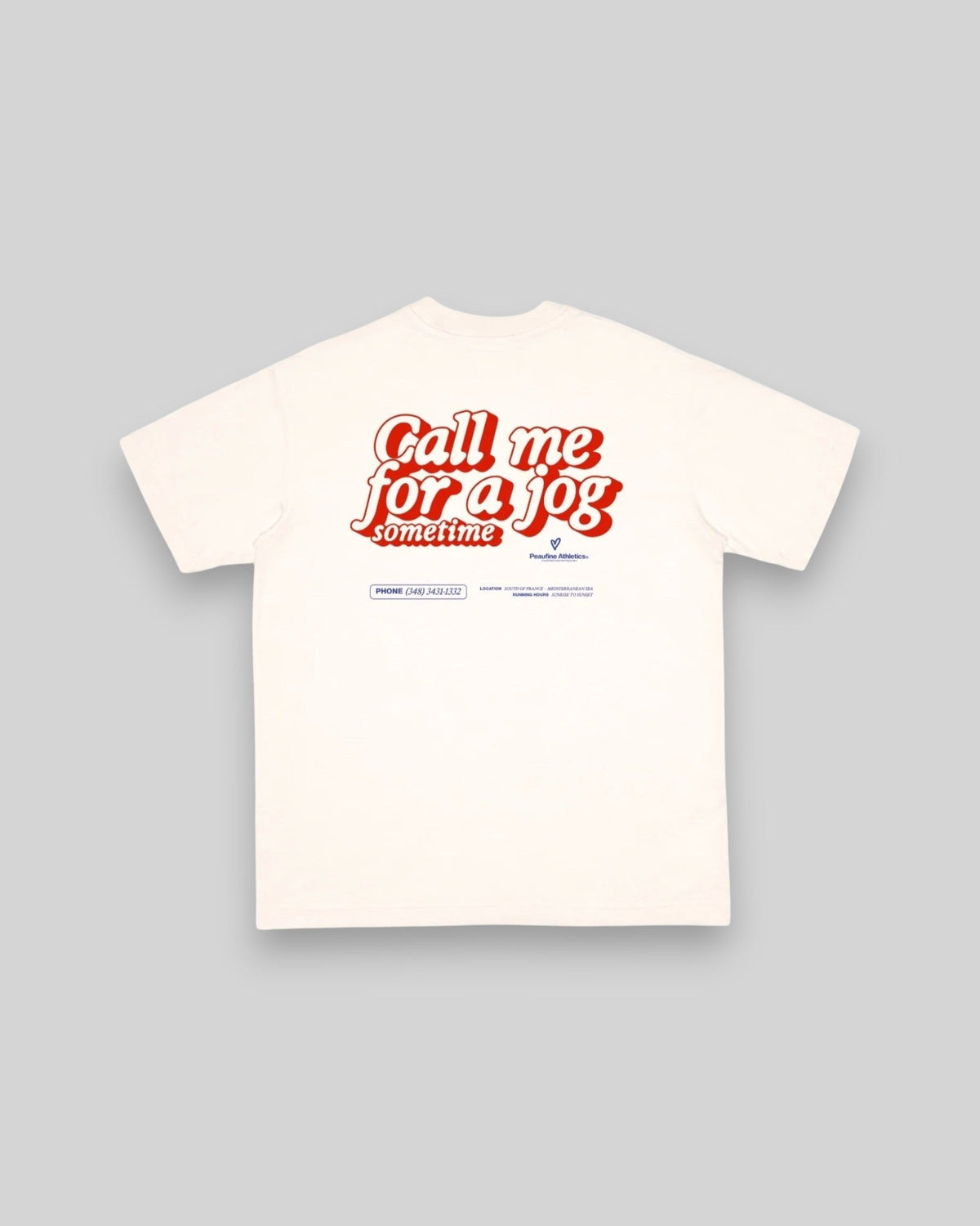 Peaufine || Wood T-Shirt - Call Me - Off White - M' Peaufine