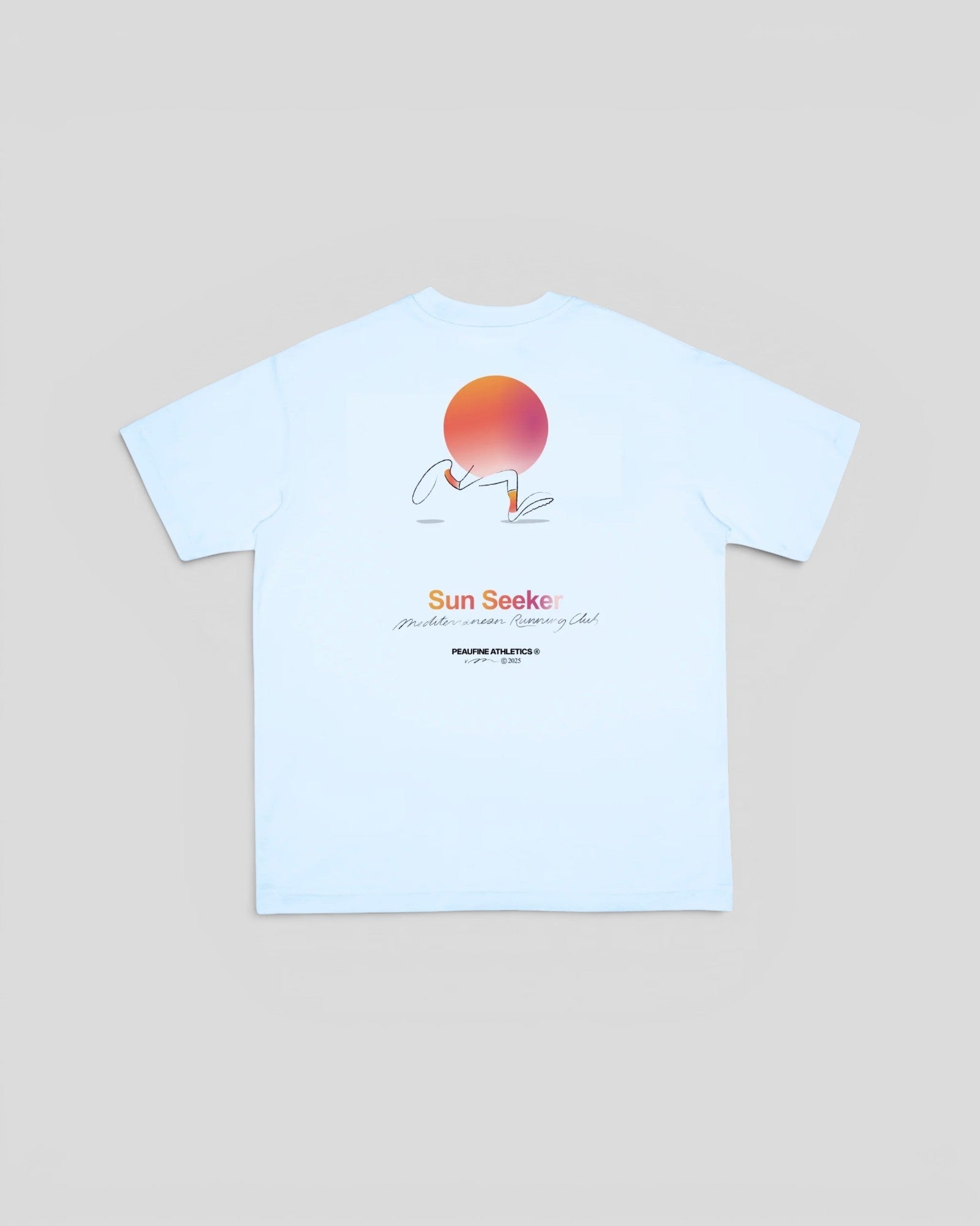 Peaufine || Oversize T-Shirt Running Sun - Light Blue - M’ Peaufine