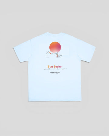 Peaufine || Oversize T-Shirt Running Sun - Light Blue - M’ Peaufine