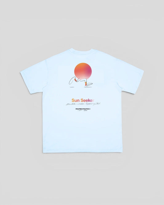 Peaufine || Oversize T-Shirt Running Sun - Light Blue - M’ Peaufine