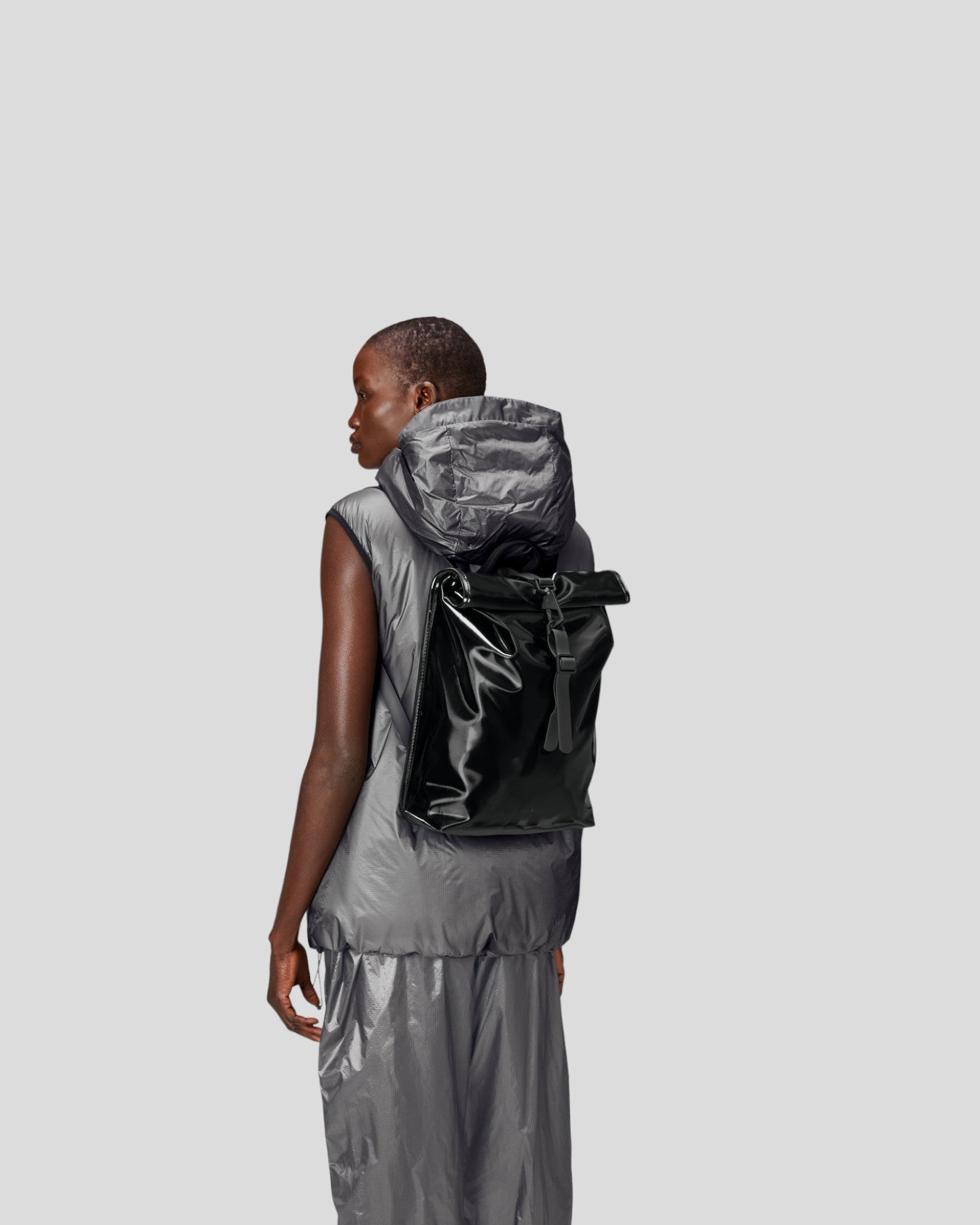 Rains || Rolltop Rucksack Mini - Black Rains
