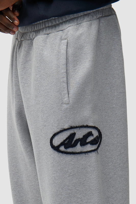 Arte || Circle Patch Logo Sweatpants - Grey - M’ Arte