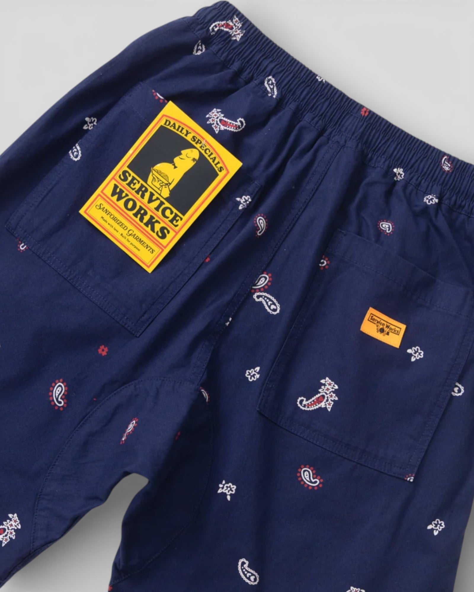 Service Works || Seersucker Chef Shorts - Royal Service Works