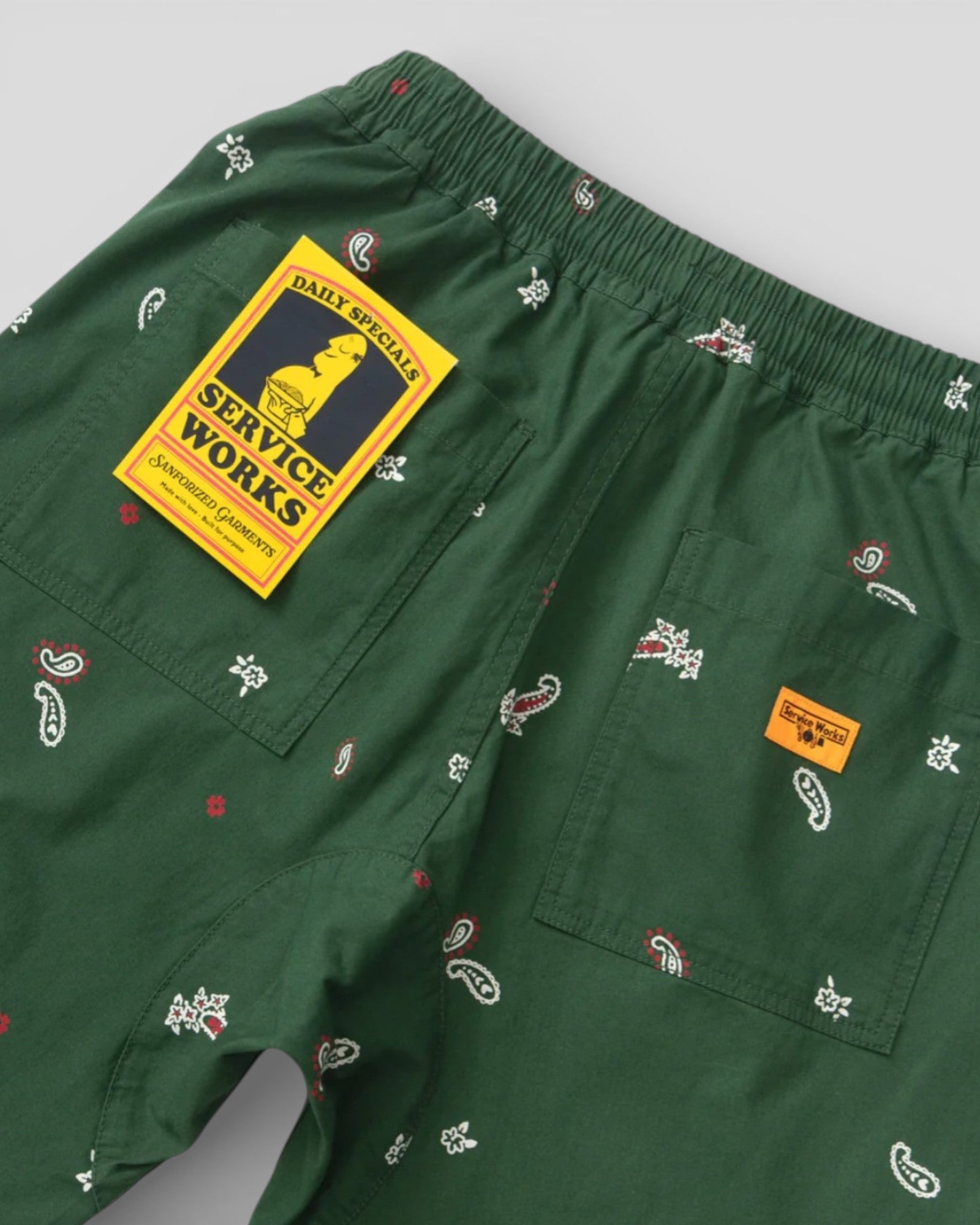 Service Works || Seersucker Chef Shorts - Forest Service Works