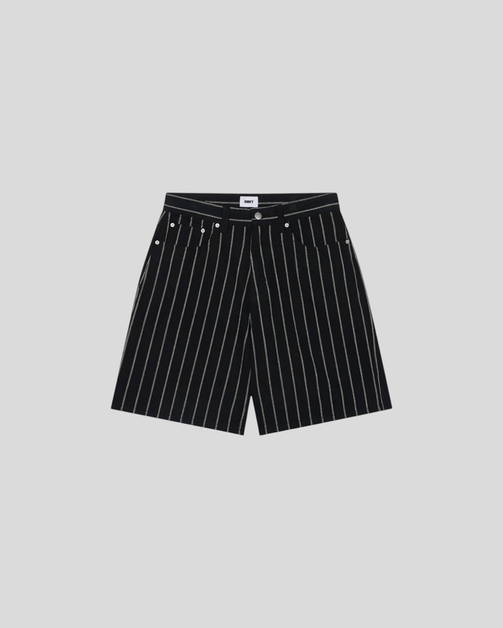 Obey || Stripe Baggy Denim Short - Black Multi - M" Atalante Store