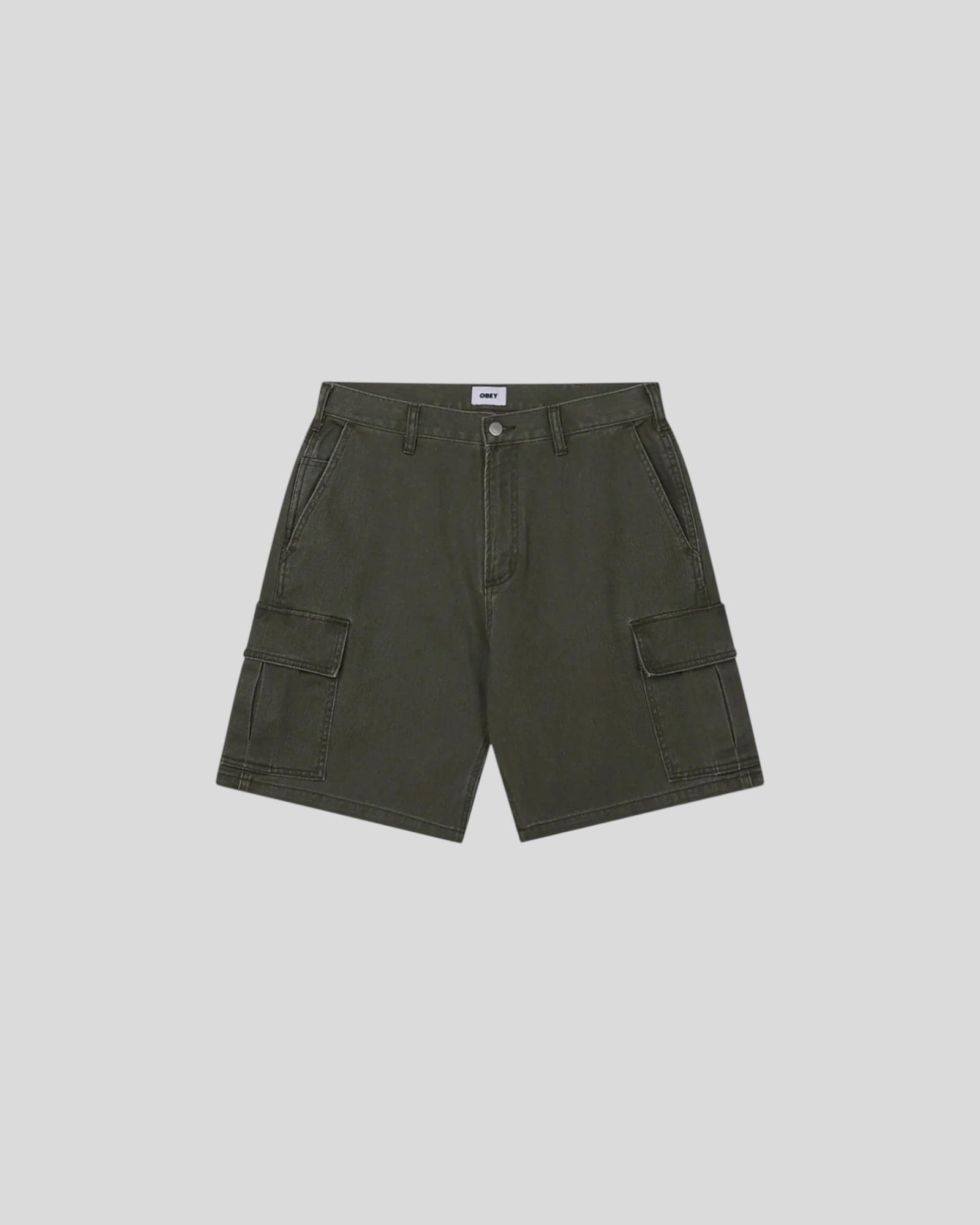 Obey || Bigwig Baggy Denim Cargo Short - Grape Leaf Faded Washed - M" Obey