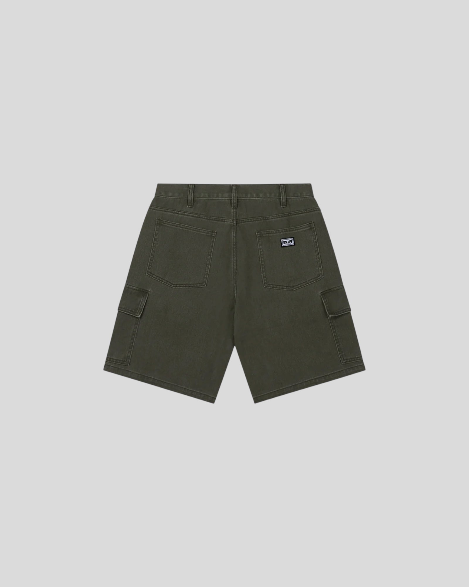 Obey || Bigwig Baggy Denim Cargo Short - Grape Leaf Faded Washed - M" Obey