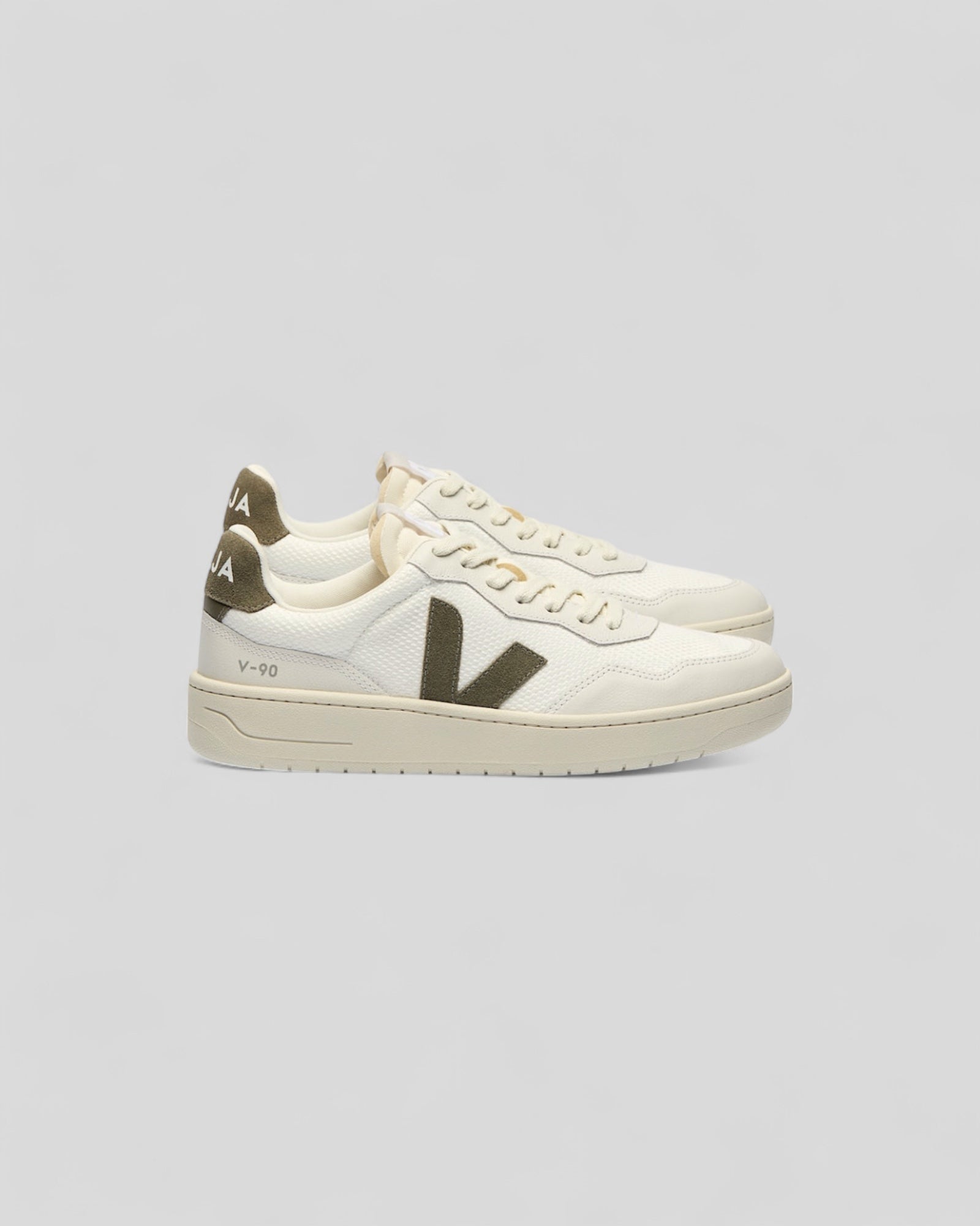 Veja || V-90 B-Mesh - White/Kaki - M’ Atalante Store