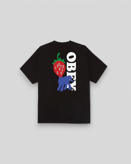 Obey || Strawberry Tee - Black - M" Obey