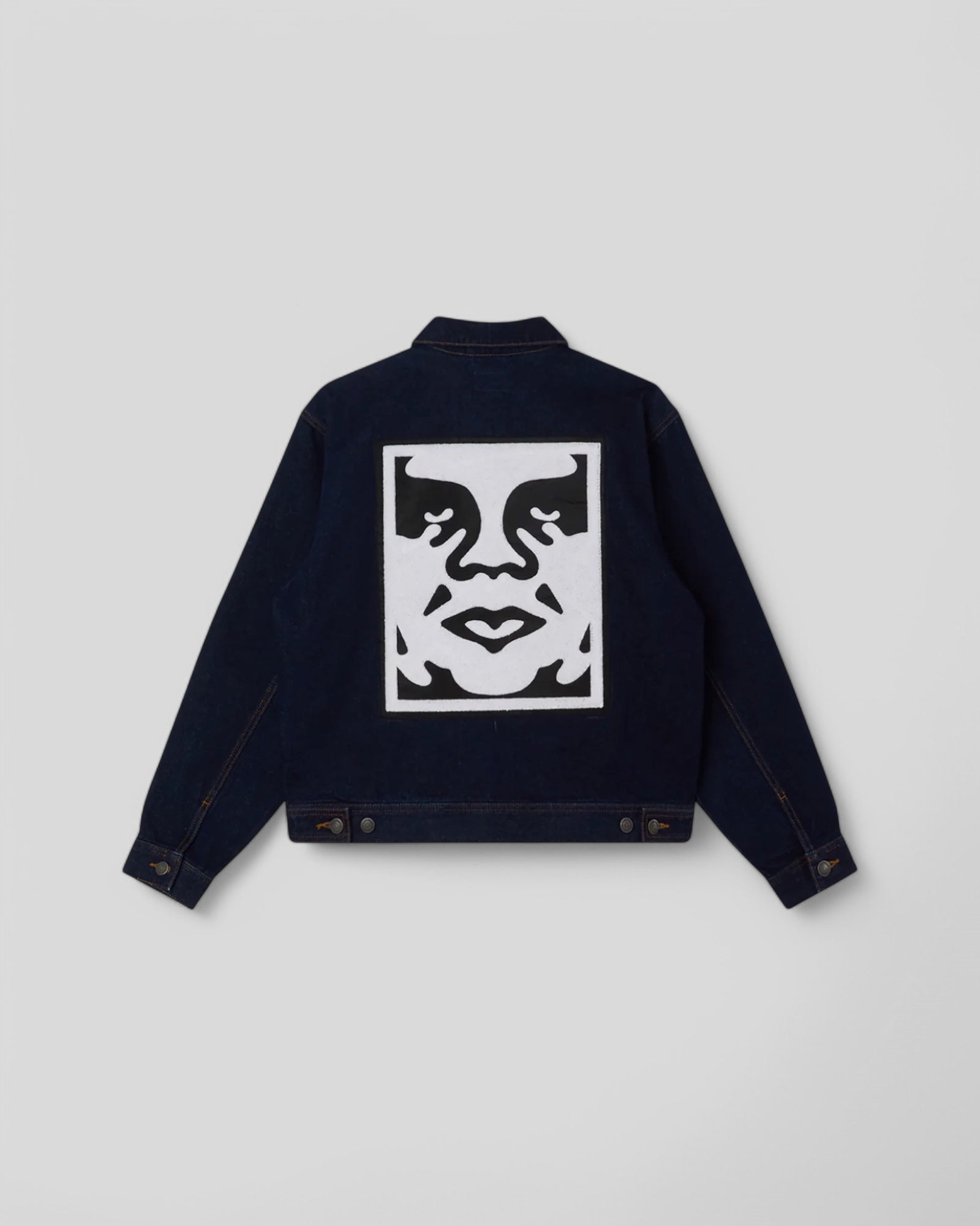 Obey || Icon Harwork Zip Jacket - Rinse Indigos - M" Obey