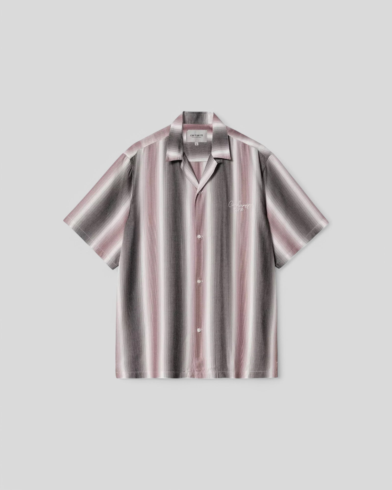 Carhartt || DASHNER S/S SHIRT - STRIPE GRAPHITE/ WHITE M" Carhartt