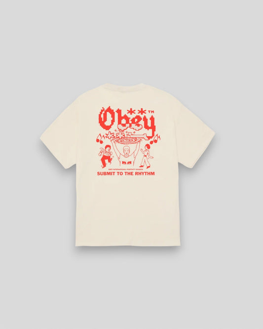 Obey || Submit To The Rhythm Tee - Cream - M" Obey