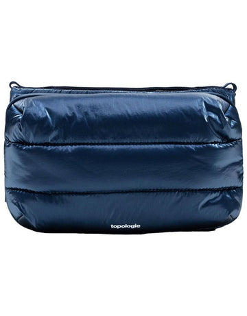 Topologie || Puffer Bottle Sacoche Large - Marine Blue Metallic Topologie