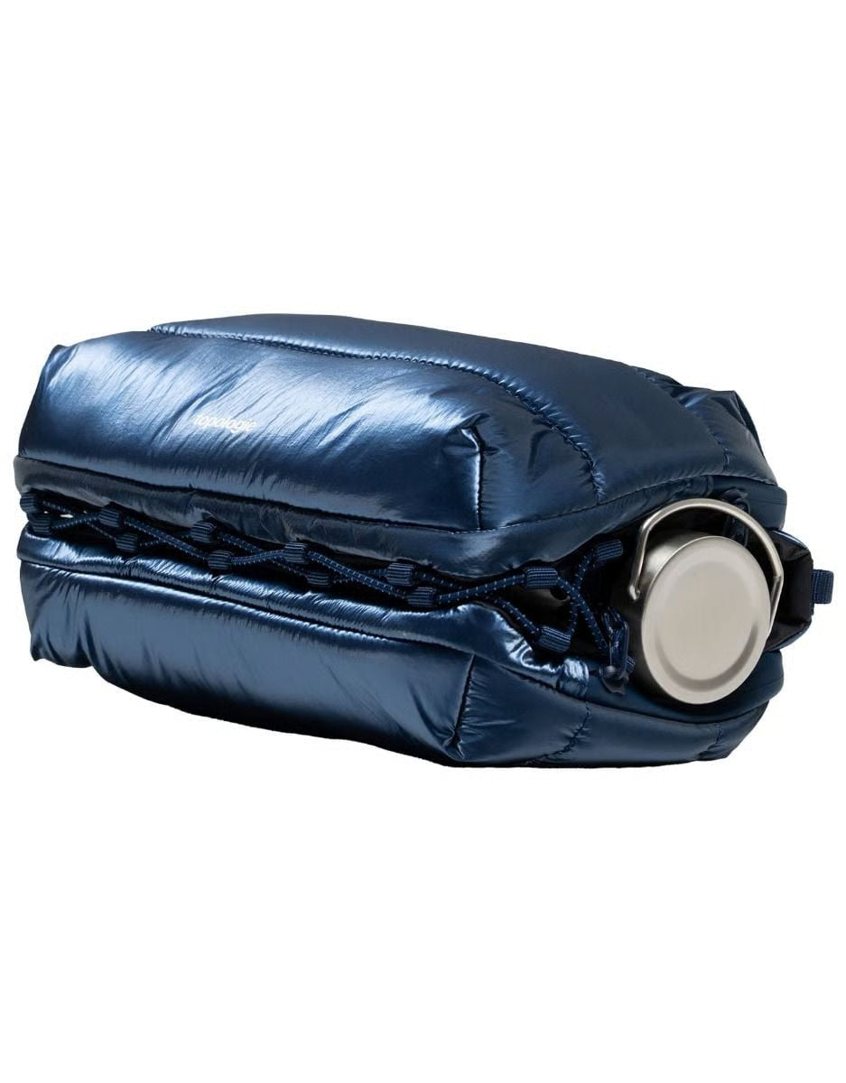 Topologie || Puffer Bottle Sacoche Large - Marine Blue Metallic Topologie