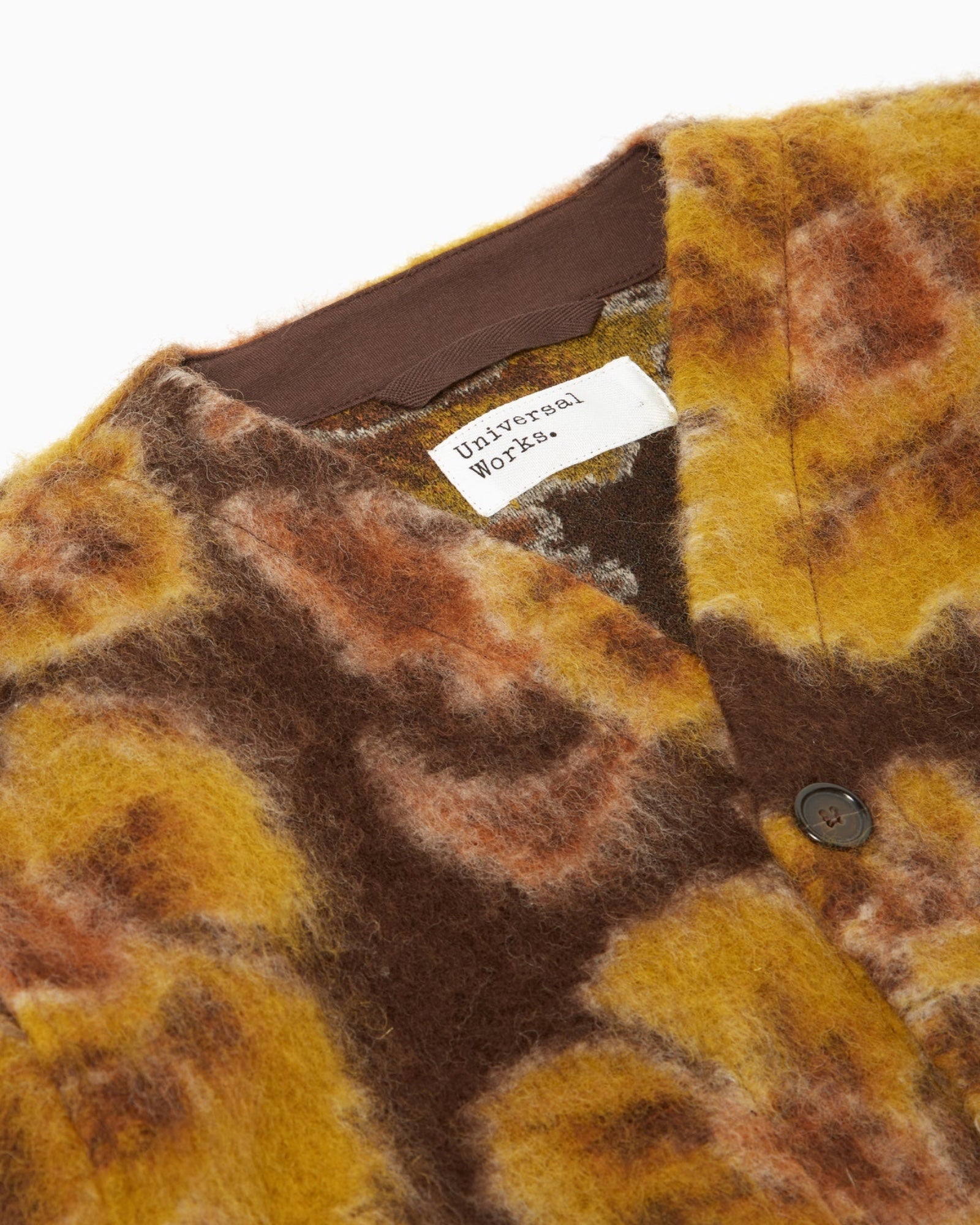 Universal Works || Cardigan Flower Fleece - Brown Universal Works