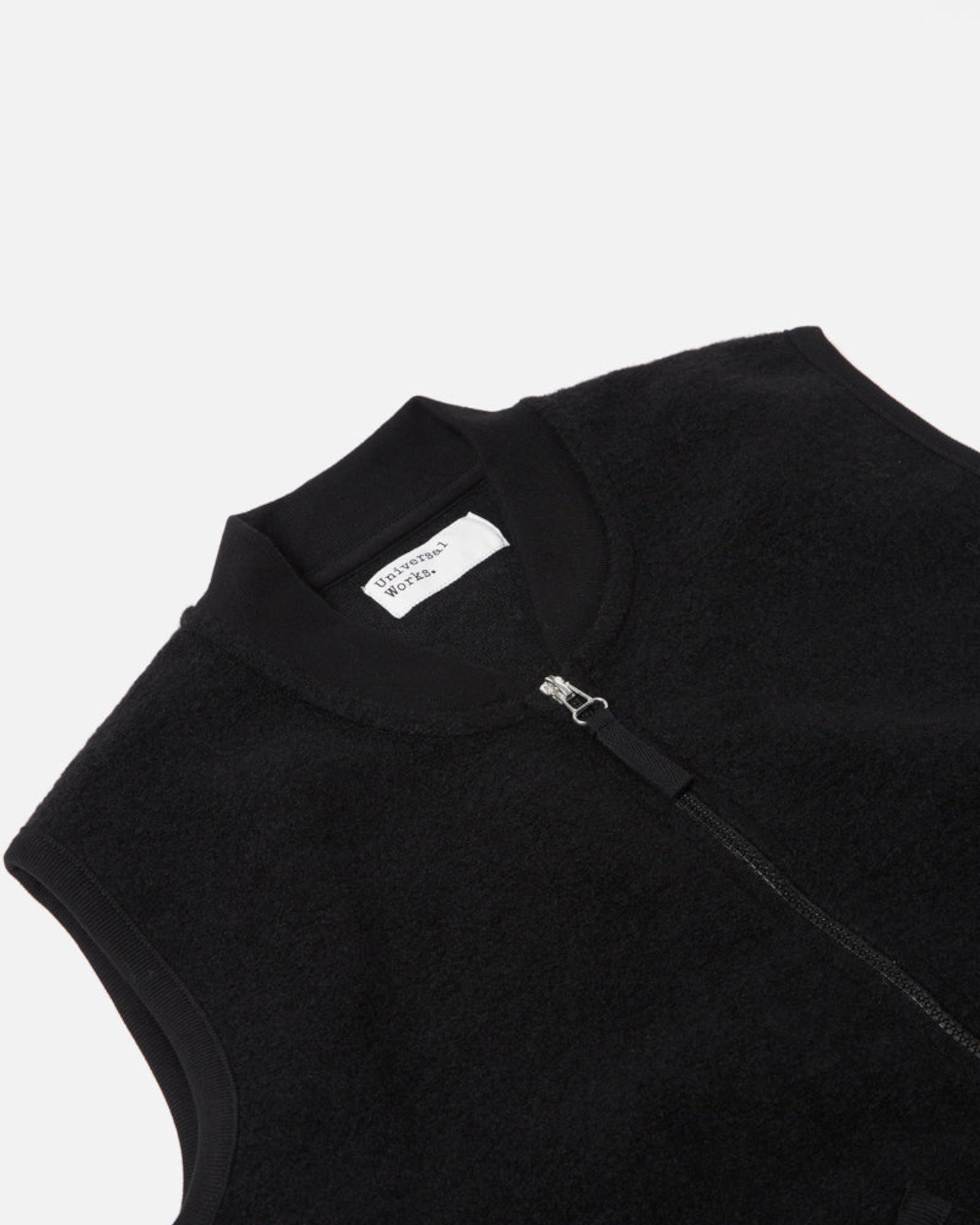 Universal Works || Zip Waistcoat - Black Universal Works