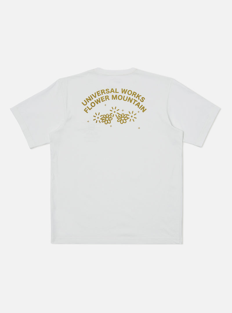 Universal Works || Flower Mountain Print - T-Shirt - Ecru Universal Works