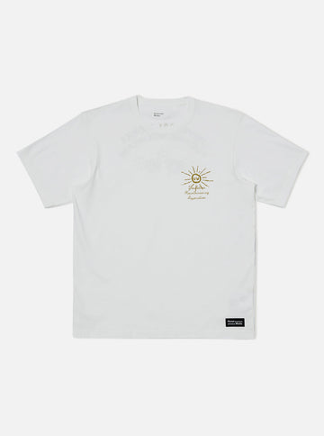 Universal Works || Flower Mountain Print - T-Shirt - Ecru Universal Works