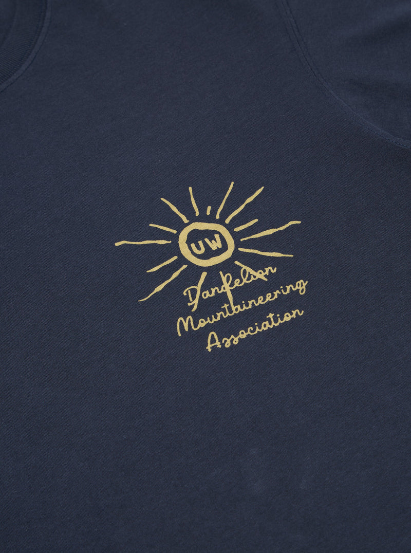 Universal Works || Flower Mountain Print - T-Shirt - Navy Universal Works