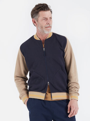 Universal Works || Carbis Veste - Bleu Marine/ Sable Universal Works