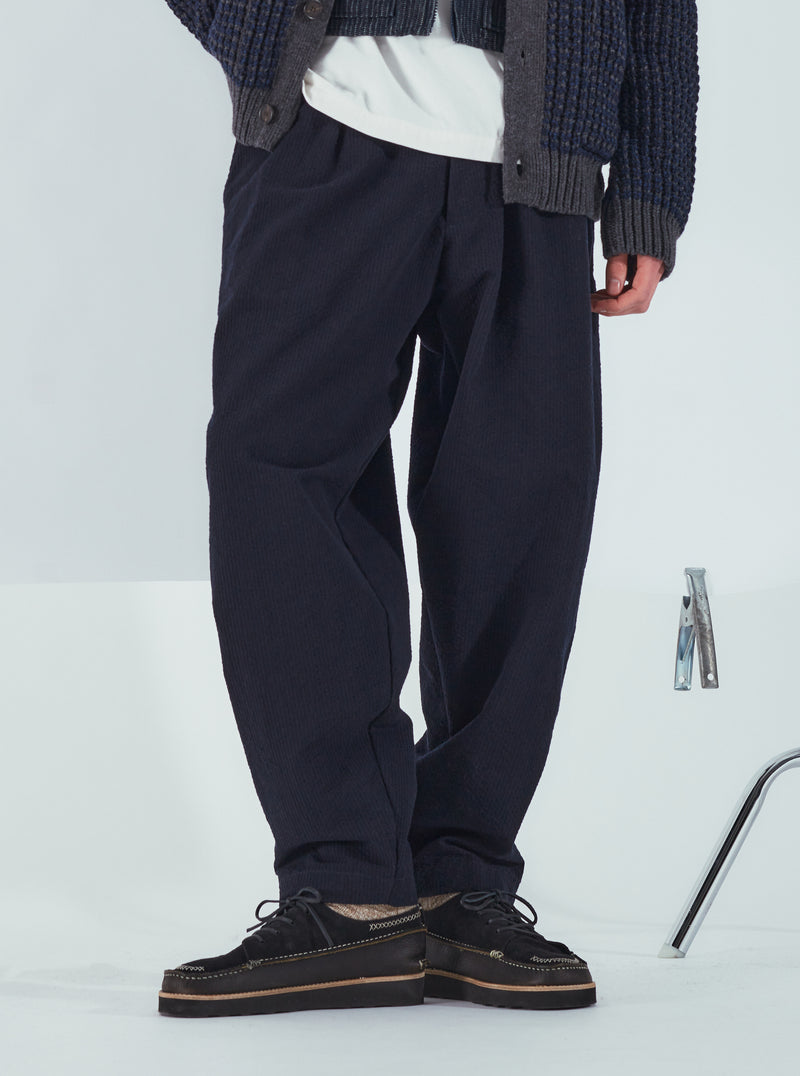 Universal Works || Pleated Track Pant - Navy Universal Works