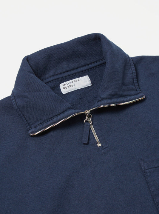 Universal Works || Half Zip Sweat - Navy Universal Works