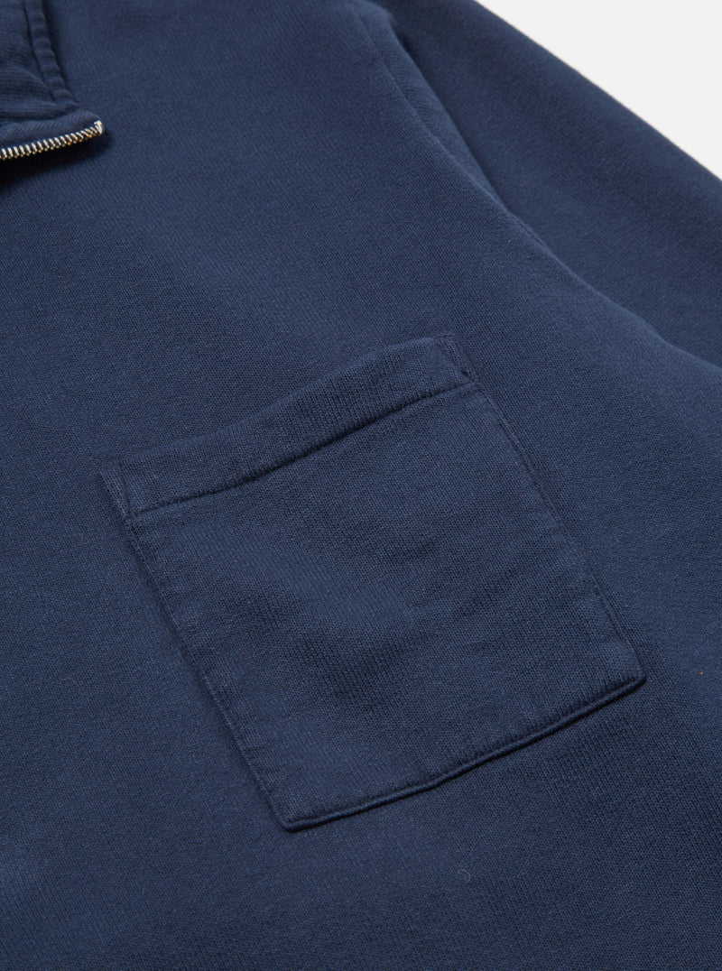 Universal Works || Half Zip Sweat - Navy Universal Works