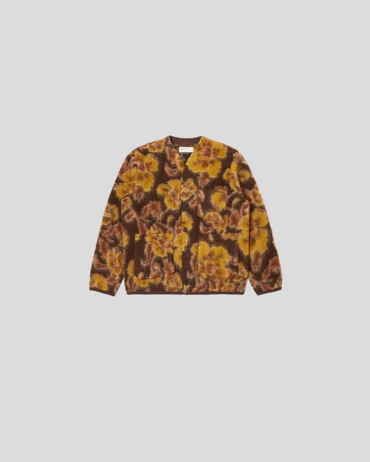 Universal Works || Cardigan Flower Fleece - Brown Universal Works