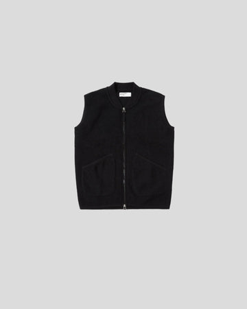 Universal Works || Zip Waistcoat - Black Universal Works