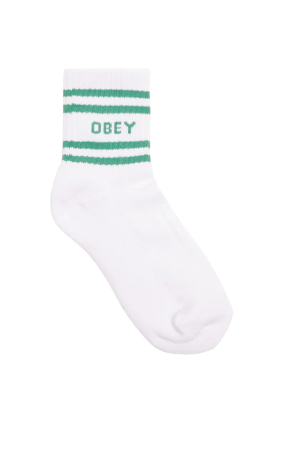 Obey || Coop Socks - White/First Tee Green Obey