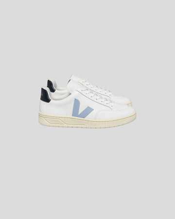 Veja || V-12 Leather - Women - White Steel Nautico Veja