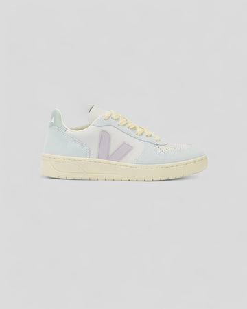Veja || V-10 - Leather - Gravel/Parme/Menthol Veja